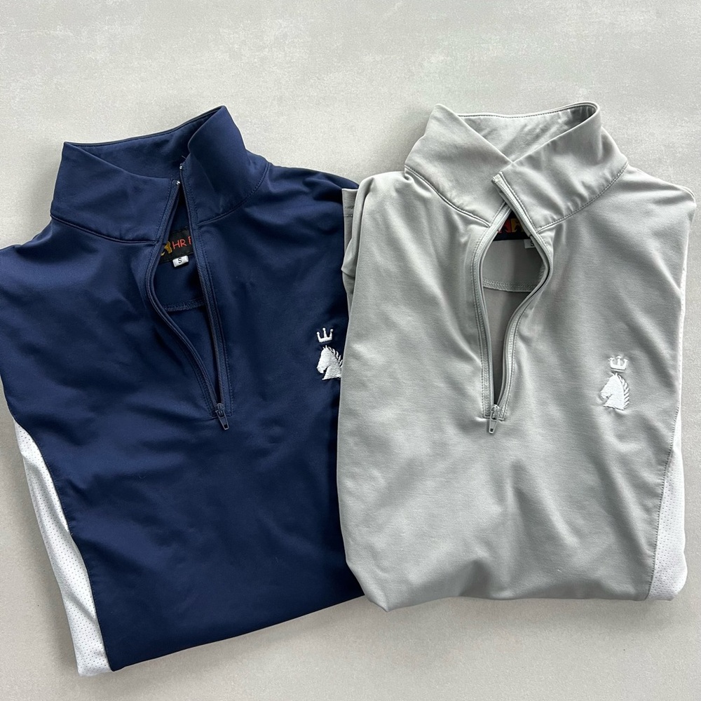 BUNDLE of 2 HR Farm sun shirts riding shirts SMALL equestrian horse Kastel Sync